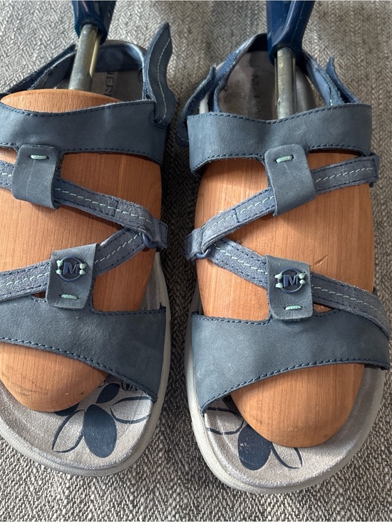 Merrell Shoes - Merrell Navy Blue Strappy Leather Sandals